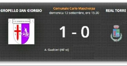 Gualtieri-goal. Gropello batte il Real Torre e conquista il primato!!