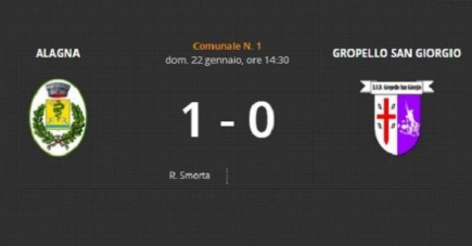 Terza Categoria: scivolone Gropello nel big match di Alagna (1-0)