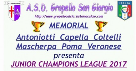 Junior Champions League 2017: programma PULCINI 2006